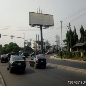 Unipole billboard in Port Harcourt river state Along Presidential Hotel