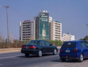 Wall Drape By Labour House Along Presidential Airport Route, Abuja