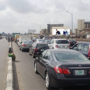 Wall drape at Ikeja Along Bus stop, Computer Village FTF Oshodi Lagos