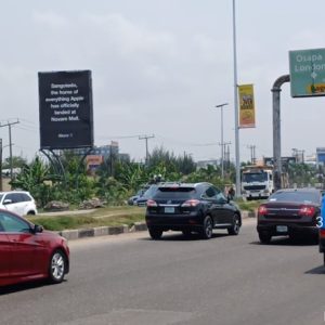 Portrait Billboard By Femi Okunu Estate Lekki epe expressway, Lagos