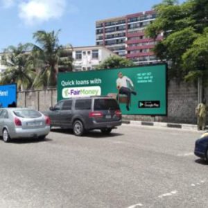 Wallmount Board By 1004 Fence Ademola Adetokunbo Exit V.I, Lagos