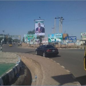Portrait Billboard In Damaturu Yobe State Along 1st Roundabout Maiduguri Stadium