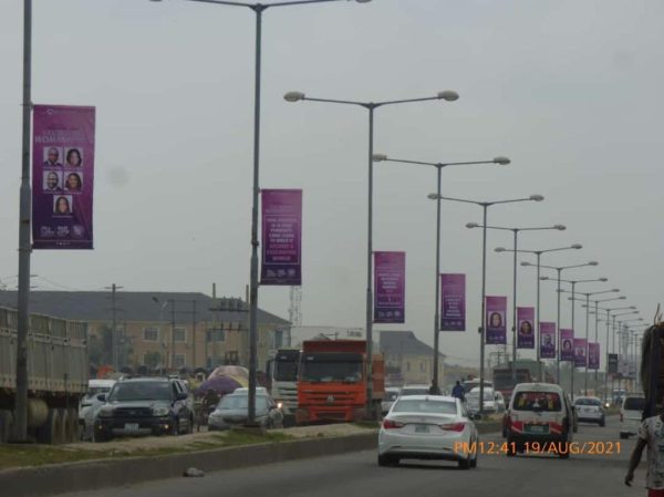 Lamppoles Along Lagos Business School To Shoprite Lekki Epe Expressway, Lagos