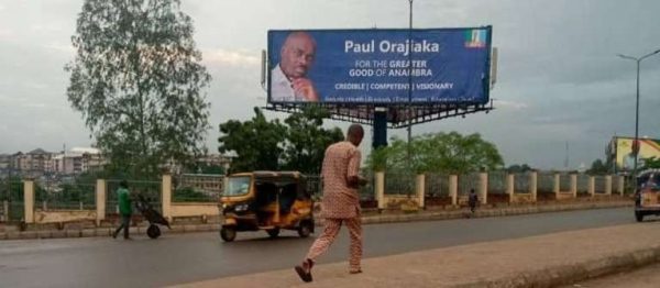 Unipole Billboard Along Upper Iweka Road, Onitsha