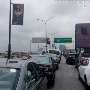 Lamp poles Along Falomo Bridge, Lagos