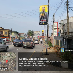 Lamppoles At Bode Thomas Street Surulere, Lagos