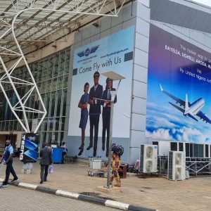 Wall drape Airport Wrap By MMA2 Ikeja, Lagos