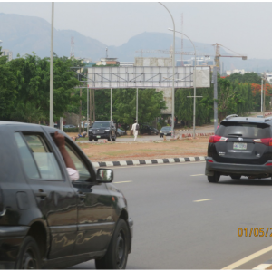 Gantry billboard Nnamdi Azikiwe Way By Independence Avenue National Hospital