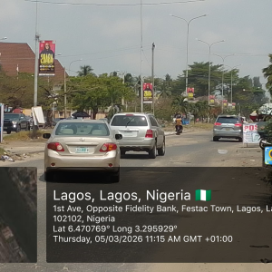 Lamp poles 1st Avenue opposite Fidelity Bank, Festac Town, Lagos