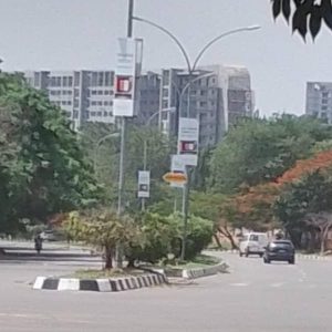 Lamppoles Along Aguyi Ironsi Way By NCC Maitama, Abuja