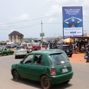 Portrait Billboard Lagos - Abeokuta Express by Brewery Round About, Abeokuta, Ogun State.
