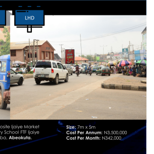 Portrait Billboard Opposite Ijaiye Market by Baptist Primary School, Abeokuta, Ogun State.