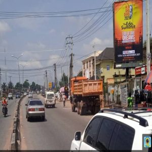 Portrait Billboard in Benin Sapele Road, Oka, Benin City, Edo State.