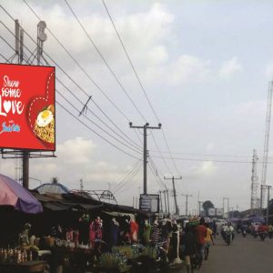 Portrait Billboard in Port Harcourt At Elele Motor Park by Daily Market, Rivers State. 