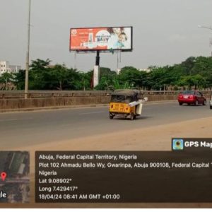 Unipole Billboard Ahmadu Bello Way FTF Banex, Abuja