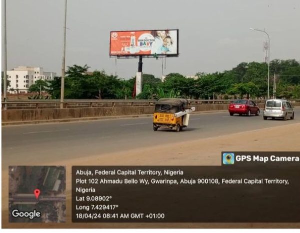 Unipole Billboard Ahmadu Bello Way FTF Banex, Abuja