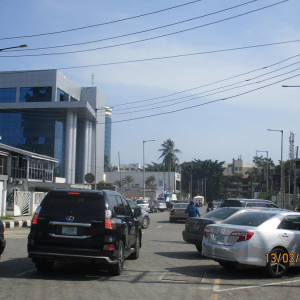 Lamp poles at Adeola Hopewell, Victoria Island, Lagos State