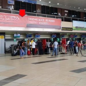 Lintel Billboard Beneath Worldwide Airline Murtala Muhammed International Airport, Lagos State