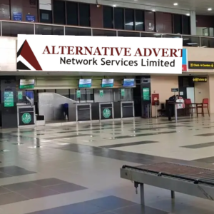 Lintel Billboard under British Airways Murtala Muhammed Airport, Lagos State