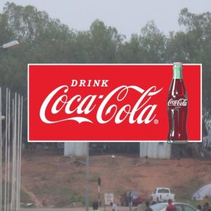 Mega Billboard by VIP Car Park facing traffic leaving the Airport, Abuja.