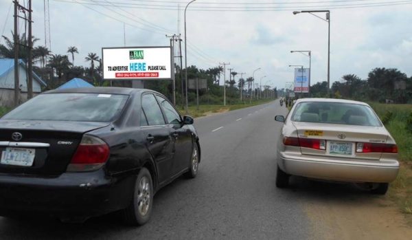 Backlit Billboard; double-sided By Airport Police Station Portharcourt, Rivers State. FTF Entrance Gate