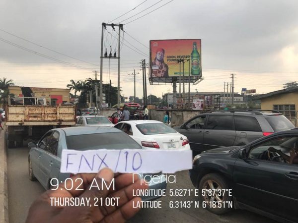 Portrait Billboard Benin-sapele Road By Kada Fried Chicken, Edo State