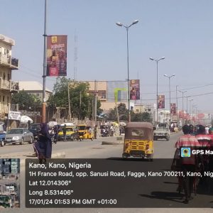 Lamppoles Along France road by yankura market, Kano State