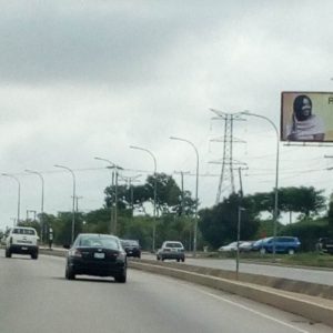 Unipole Billboard Near ACCO estate along Airport road, Abuja