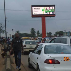 LED Billboard Ikpoba Hill By Oregbeni Army Barracks Mammy Market, Edo State