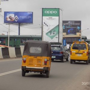 Portrait Billboard MBA road by computer Village, Lagos State