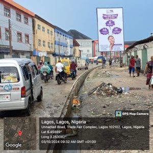 Portrait Billboard Along Bba Gate ( Edo/Bayelsa Clutter) Tradefair Ojo Lagos