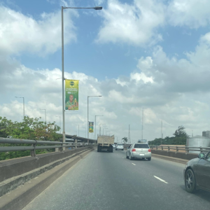 Lamppoles Billboard Eko Bridge Towards Apogbon , Lagos State.