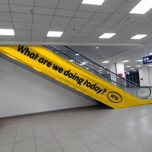 Billboard Branding of Escalator to Platform 1 & 2 Marina Station, Lagos