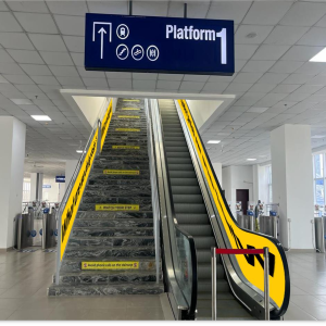 Billboard Branding of Railings to Platform 1 & 2 Marina Station, Lagos