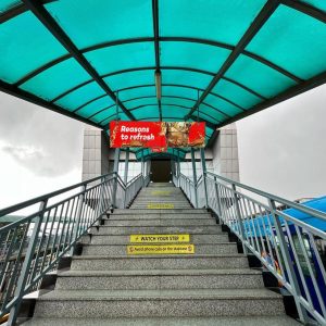 Billboard -Double Sided Ceiling drop-down Platform 1 & 2 Entrance Exit Mile 2 Station, Lagos