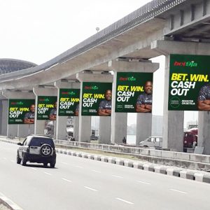 Billboard Wall Drape Facing traffic from CMS to Ikoyi/VI, Marina Station, Lagos