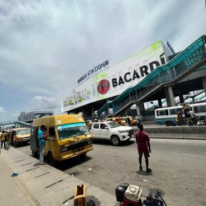 Mesh Drape Billboard on Mile 2 Train Station Buildings, Lagos