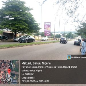 Portrait Billboard Atiku Abubakar Road Before Federal Medical Centre, Makurdi Benue State