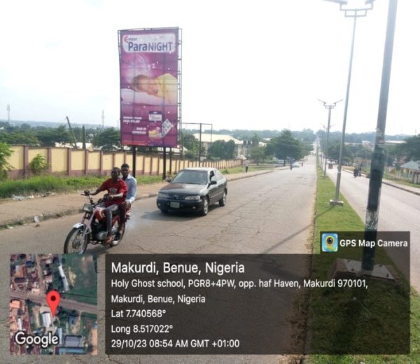 Portrait Billboard Atiku Abubakar Road Before Federal Medical Centre, Makurdi Benue State