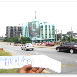 Wall Draped Billboard Central Area By Dome Night Club, Abuja.