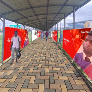 Wall Panel Along International Airport Pedestrian Bridge, Ikeja,Lagos