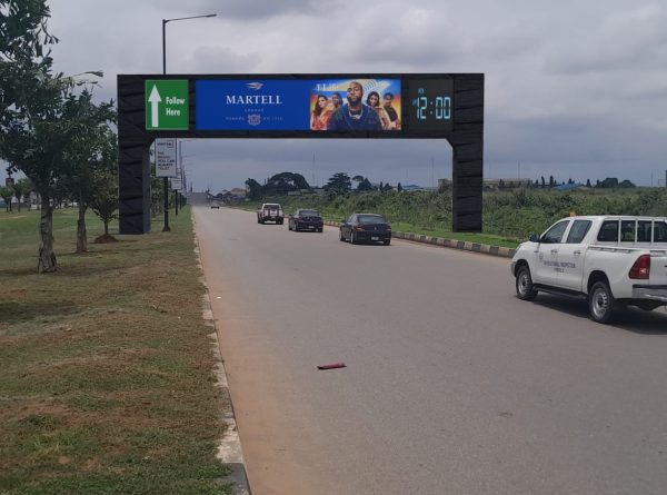LED Gantry Billboard International Airport by military Checking Point, Lagos