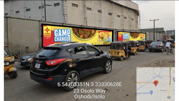 Twin Wallmount Billboard Lagos - Osolo way by Aswani Market FTT Airport Road, Lagos