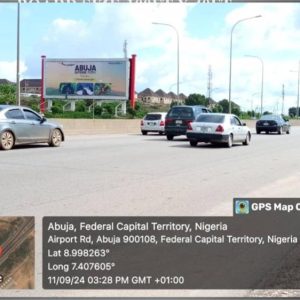 Large Format Billboard Airport Road FTT Airport Close to Chika Junction, Abuja