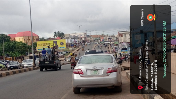 Unipole Billboard Hospital road by High Court Fence Akure, Ondo State