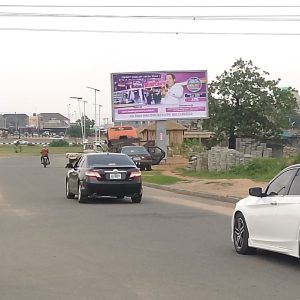 Backlit Billboard after the new bridge entering Katampe extension, Abuja