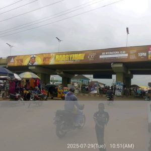 Bridge Panel Billboard at the Entrance of sabo market in sagamu, Ogun State