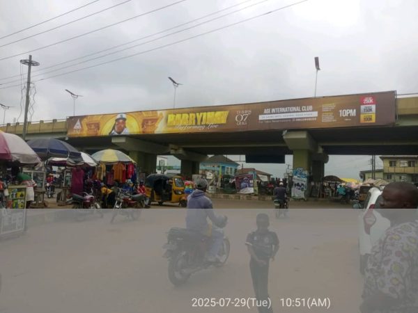 Bridge Panel Billboard at the Entrance of sabo market in sagamu, Ogun State