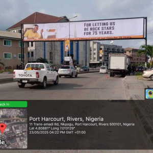 Gantry Billboard Trans Amadi Before Garrison Roundabout, PH, Rivers State