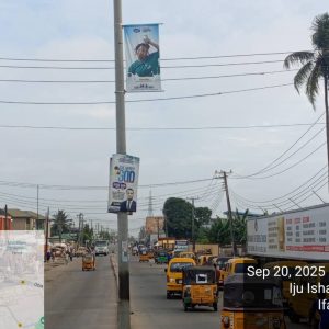 Lamppoles Iju Road from Agege pen cinema, Lagos